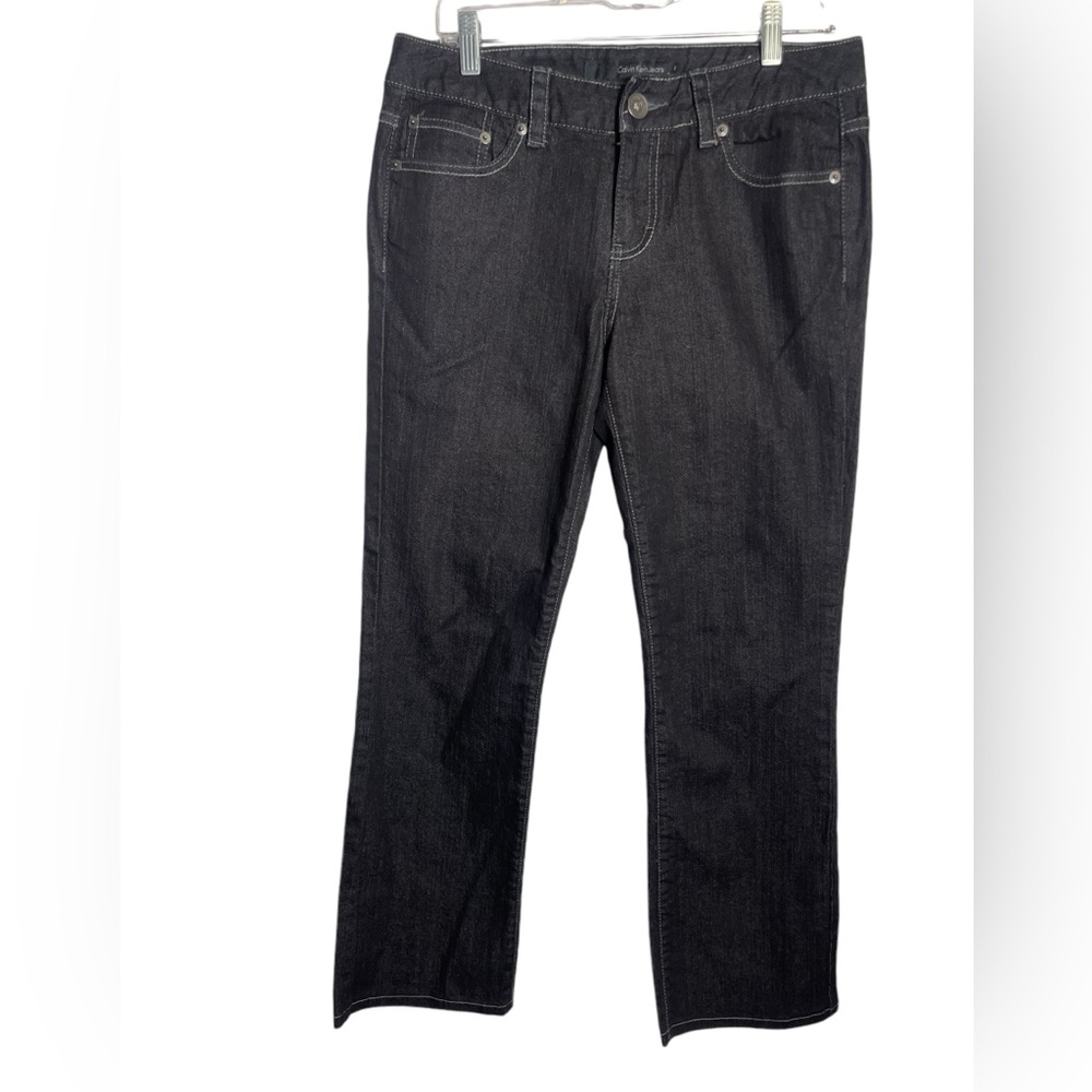 Calvin Klein jeans size 8 bootcut black jeans w/sequins embellishment 🖤